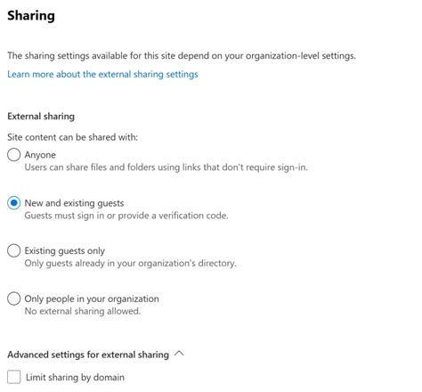 Sharing problems in Sharepoint (sharing options .